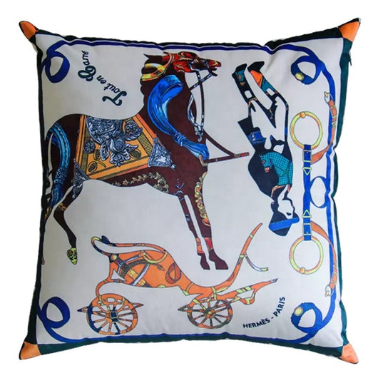 Funda de Cojín Terciopelo Estilo Francés con Estampado - Image 5