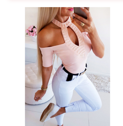 Blusa Ejecutiva de Manga Corta para Mujer - Image 10