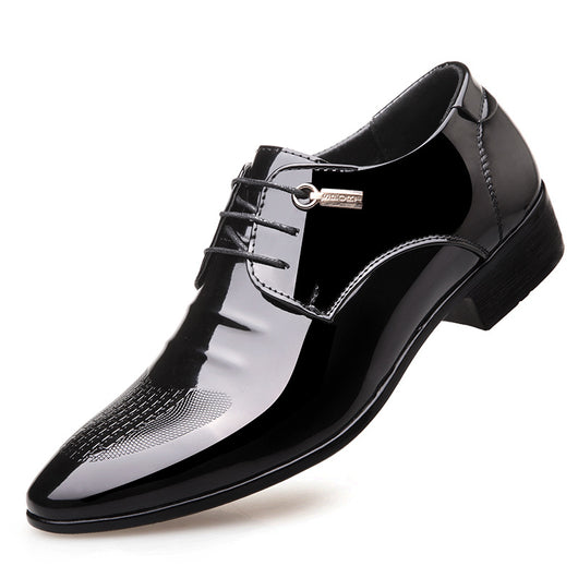 Zapatos de Cuero Charol Negro para Trajes de Negocios - Image 4