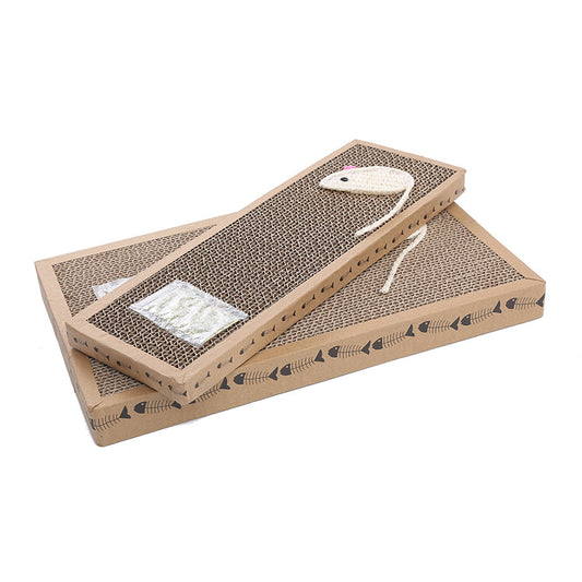 Rascador para Gatos con Tablero de Sisal y Juguete Ratón con Catnip