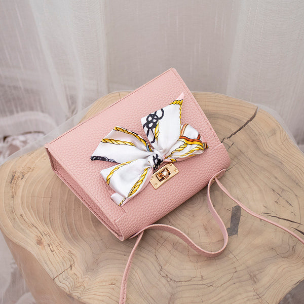 Lychee Printed Silk Scarf Shoulder Bag