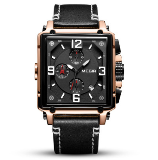 Reloj de Pulsera Cuadrado en Cuero para Hombre Estilo Vintage - Image 14