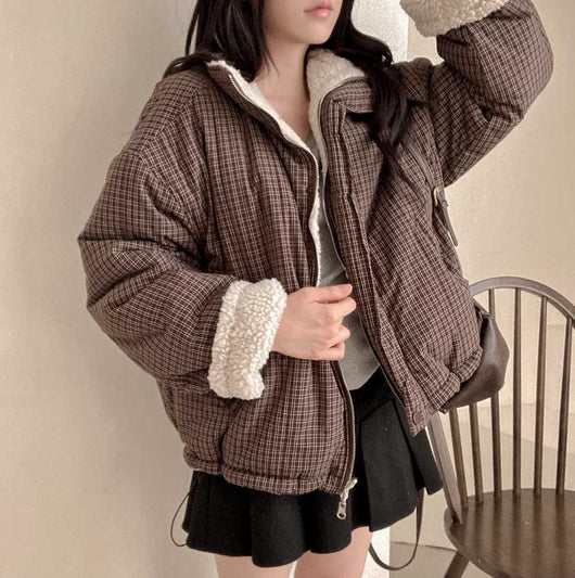 Abrigo Reversible de Algodón para Mujer - Doble Cara Cálido - Image 11