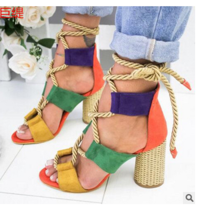 Sandalias Gruesas a Juego de Colores - Image 4
