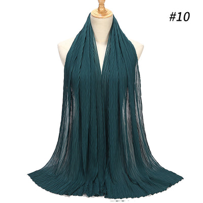 Hijab Chiffón Plisado con Efecto Perla - Capa Versátil - Image 9