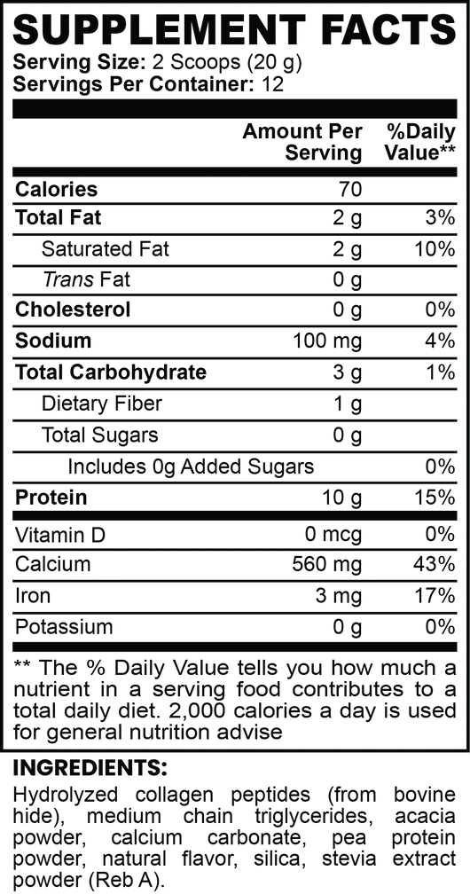 Goiteia Grass-Fed Collagen Creamer (Vanilla) 8.46 Oz (240g) - Tekeno
