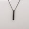 3D Engraved Bar Necklace Negro 1side