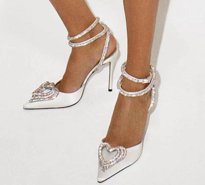 Sandalias Elegantes con Corazones de Cristal Brillante - Diseño Versátil - Image 6
