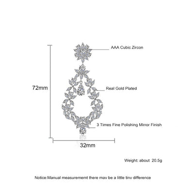 Aretes de Circonitas con Diseño de Corona Exagerada - Image 2