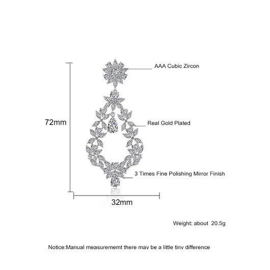Aretes de Circonitas con Diseño de Corona Exagerada - Image 2