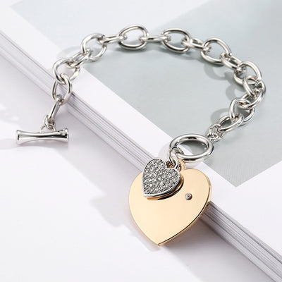Pulsera de Diamantes con Corazón de Durazno - Image 2