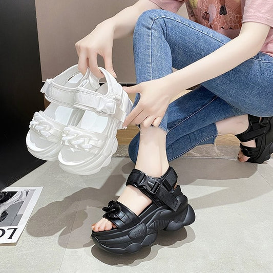Sandalias de Tacón Alto 9cm Estilo Coreano con Suela Tipo Pastel Esponjoso para Mujer - Image 2