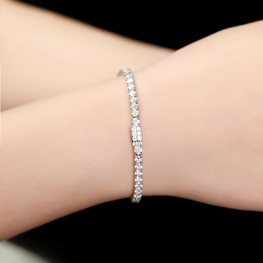 Pulsera de Plata Esterlina con Zirconia Hip Hop para Mujer - Image 12