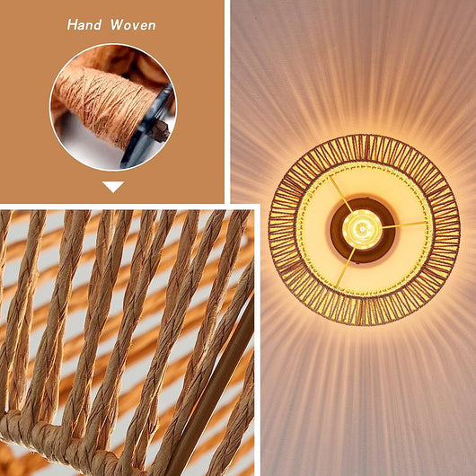 Lámpara de Cuerda de Cáñamo para Sala, Dormitorio y Comedor - Image 3