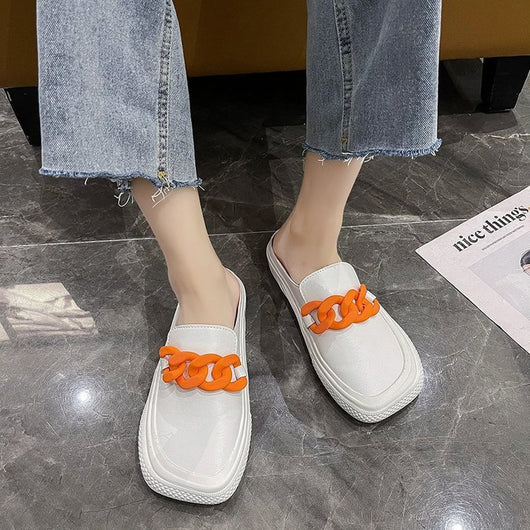 Zapatillas Blancas Minimalistas con Suela Convertible para Mujer - Image 8