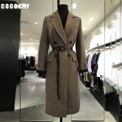 Abrigo de Lana a Cuadros Estilo Coreano - Image 4