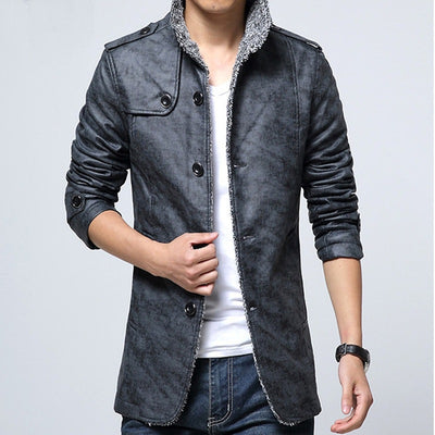 Chaqueta de Cuero Casual para Hombre - Image 13
