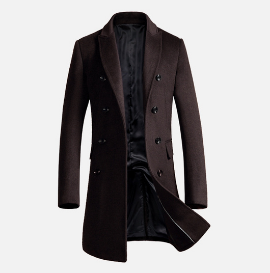 Abrigo de Lana Slim Fit - Trinchera Elegante para Hombre - Image 5