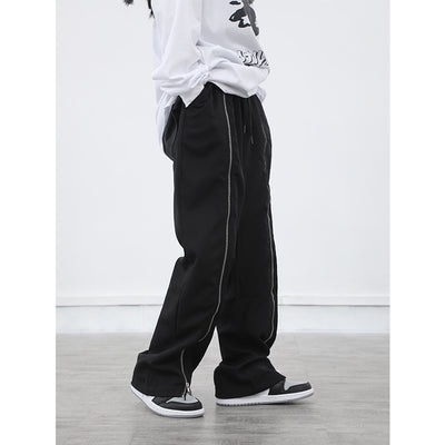 Pantalones Anchos de Pierna Ancha en Negro con Cierre - Image 7