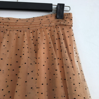Falda de Malla con Lunares y Cintura Elástica Alta - Image 4