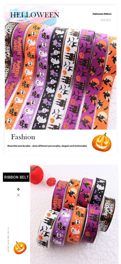 Cinta Estampada Casual de Halloween con Textura Acanalada - Image 12