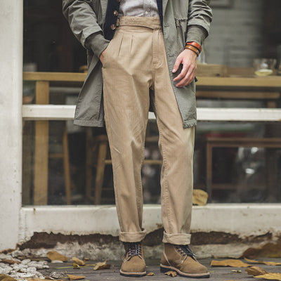 Pantalones Cargo Retro de Cintura Alta y Corte Recto para Hombre - Image 3