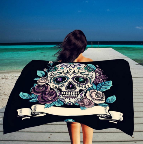 Toalla de Playa Cuadrada Microfiber Estampado Taro