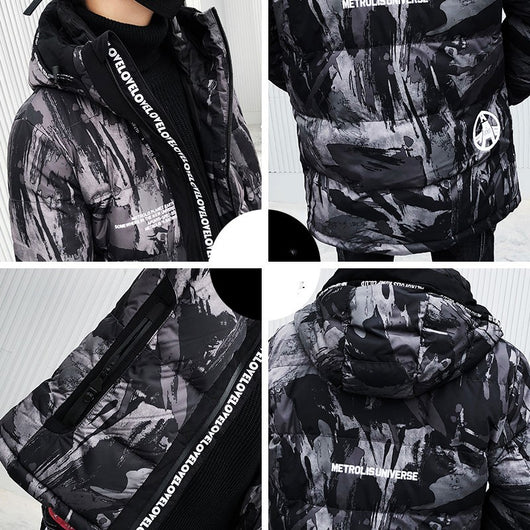 Chaqueta de Algodón con Estampado Camuflaje - Image 3