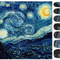 Calcomanías de Manicura Van Gogh Starry Night - 14 Stickers de Uñas con Efecto Fotocurado