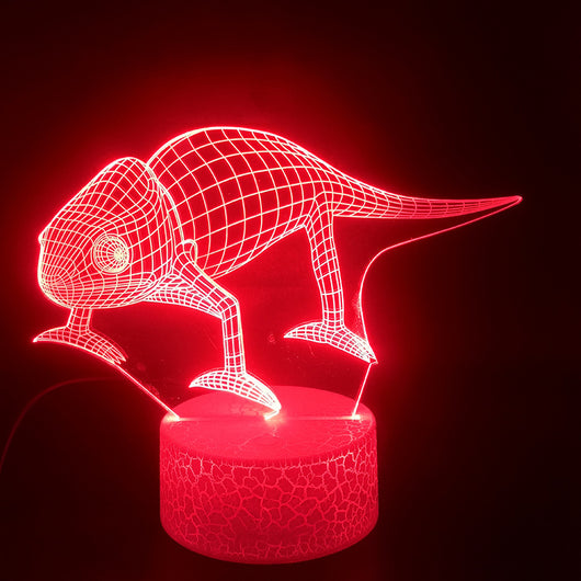 Lámpara 3D Ilusión Óptica Lagartija con Luz LED Degradada Multicolor - Image 5