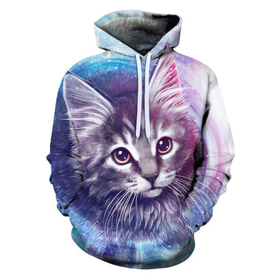 Uniforme de Béisbol Holgado Unisex con Gato Blanco 3D - Estilo Otoñal - Image 2