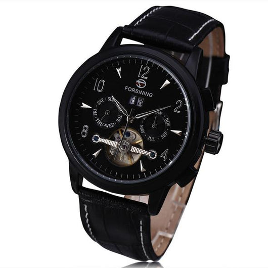 Reloj Mecánico Casual con Diseño Hueco y Tres Esferas - Image 2