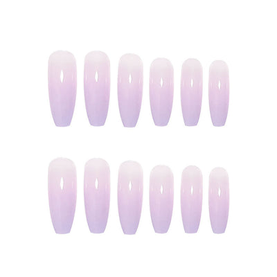 Parches de Uñas Degradado Púrpura - Diseño Adhesivo Instantáneo - Image 4