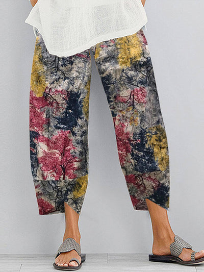 Pantalones Capri Estampados de Algodón y Lino - Image 4