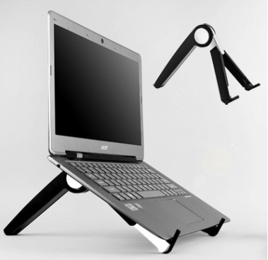 Soporte Triangular de Aluminio para iPad, Tablet y Laptop con Sistema de Enfriamiento