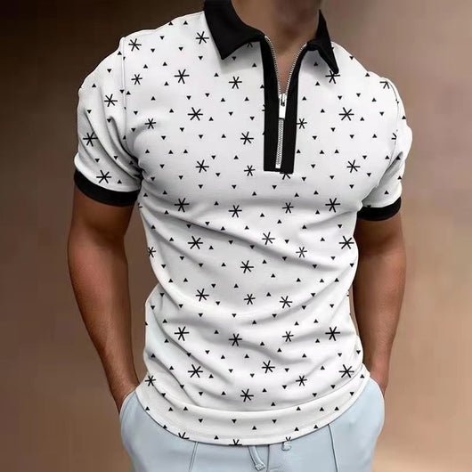 Polo Shirt Tejido Jacquard con Cierre - Camiseta Elegante para Hombre - Image 19