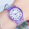 Reloj de Moda con Correa Transparente y Esfera de Color