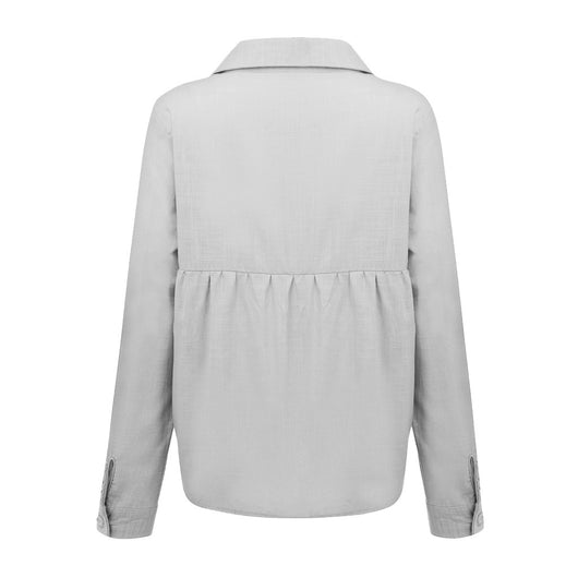 Blusa Cardigan Suelta con Solapa y Botones - Camisa Manga Larga para Mujer - Image 20