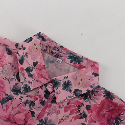 Conjunto de Dos Piezas: Blusa Elegante con Solapa y Falda Corta para Mujer - Image 16