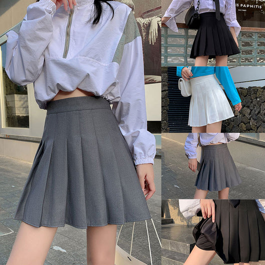 Falda Gris Ligera Primavera Otoño