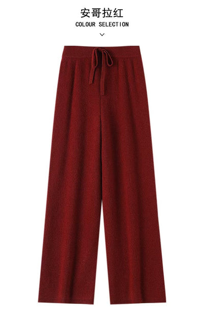 Pantalones Anchos de Lana Tejida para Mujer - Image 15