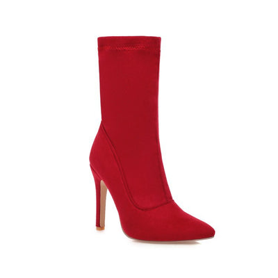 Botas Mujer Punta Aguda Tacón Stiletto Talla Grande - Image 5