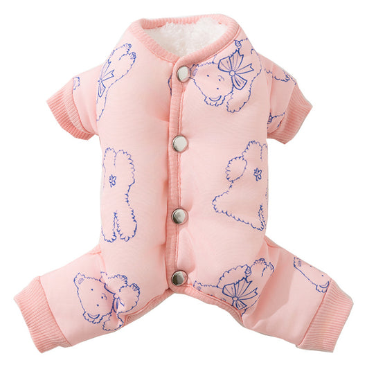 Abrigo de Algodón para Perros - Diseño Osito Impreso para Otoño e Invierno - Image 14