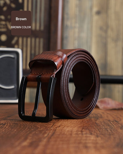 Cinturón Casual para Hombre en Cuero Genuino con Hebilla de Aleación - Image 16