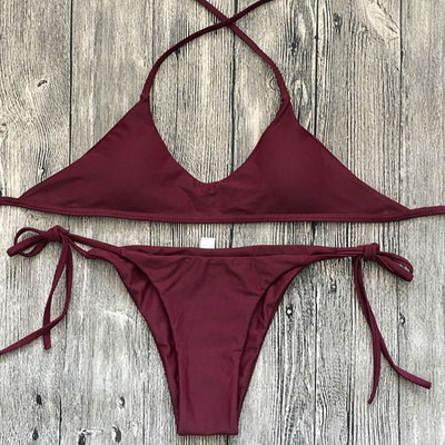 Bikini Clásico Liso para Mujer - Conjunto de Dos Piezas - Image 7