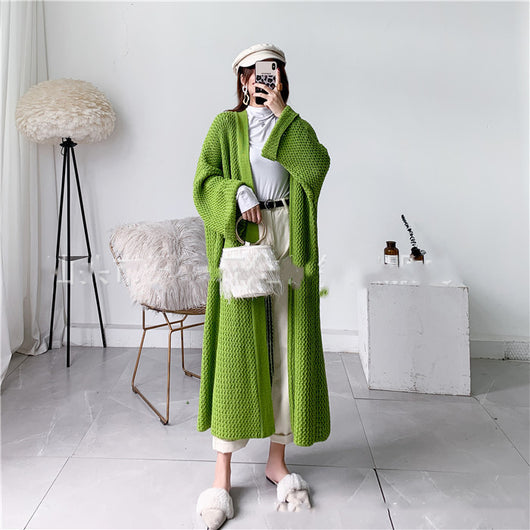 Cardigan Oversized de Punto Grueso Talla Grande - Image 12