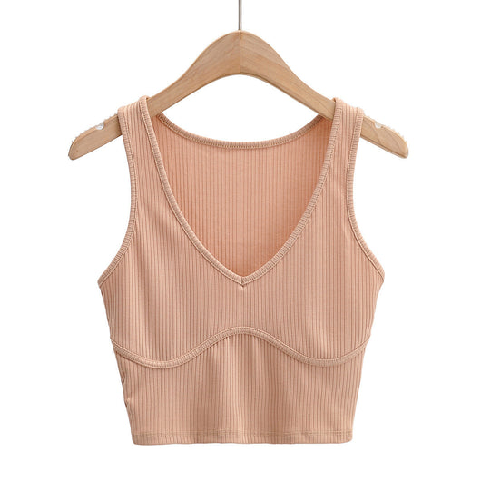Blusa Tejida Escote V con Costuras en Pecho y Tela Stretch