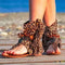 Chanclas Leopardo con Flecos