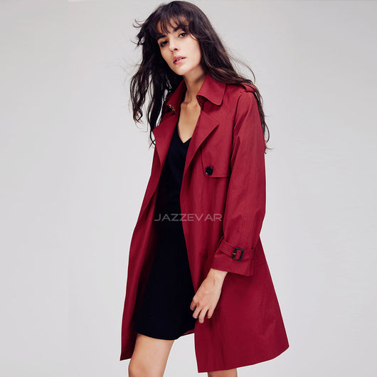 Abrigo Trench Coat Ejecutivo para Mujer con Cinturón - Elegancia Casual y Formal - Image 2