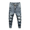 Jeans Cropped Slim Retro Tendencia Coreana Primavera